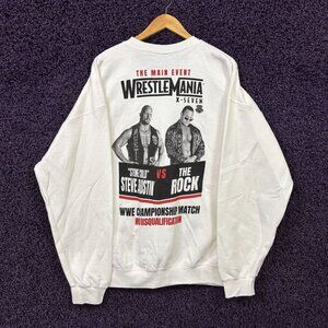 Wrestlemania X7 Rock vs Stone Cold WWE Crewneck Sweater XL